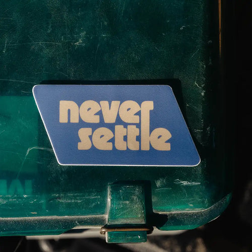 Retro Never Settle Sticker